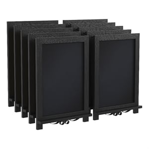 10 Pack 12&quot x 17&quot Tabletop or Wall Mount Magnetic Chalkboards - Black