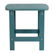 Set of 2 Poly Resin Adirondack Rocking Chairs with 1 Side Table in Sea Foam