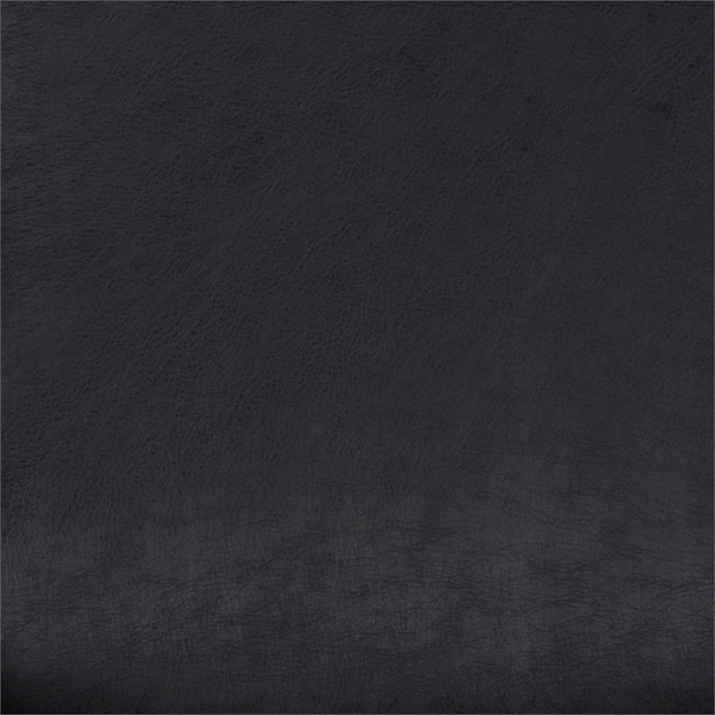 Mid-Century Modern Black LeatherSoft Arm Chair with Wooden Frame and Arms