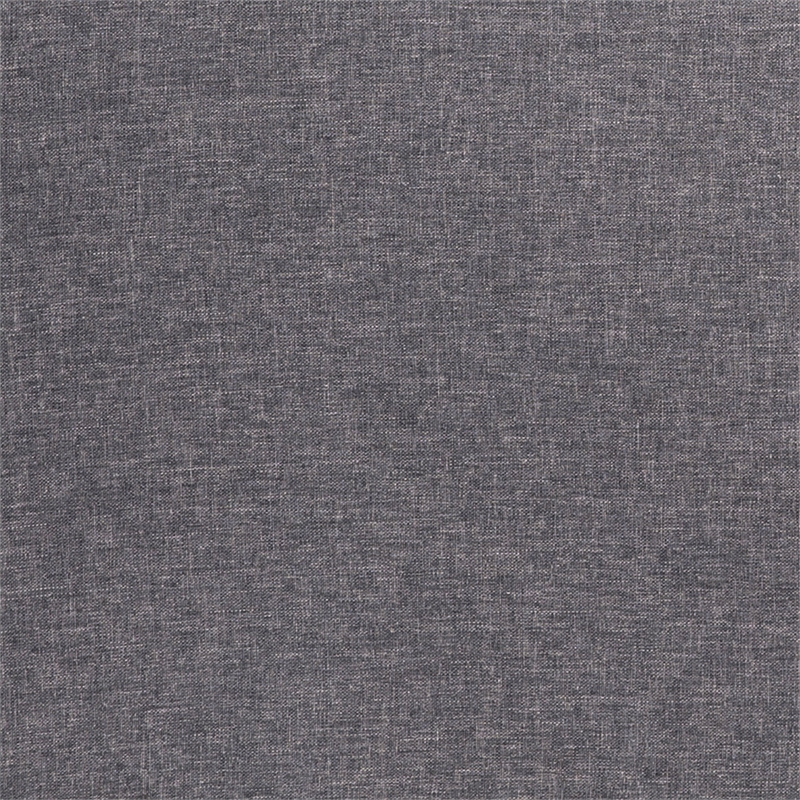 Compact Dark Gray Faux Linen Upholstered Tufted Loveseat with Wooden Legs