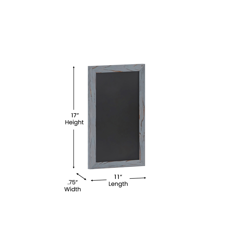Set of 10 Wall Mounted Magnetic Chalkboards in Rustic Gray - 9.5