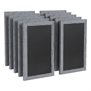 Set of 10 Wall Mounted Magnetic Chalkboards in Rustic Gray - 9.5&quot x 14&quot
