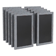 Set of 10 Wall Mounted Magnetic Chalkboards in Rustic Gray - 9.5