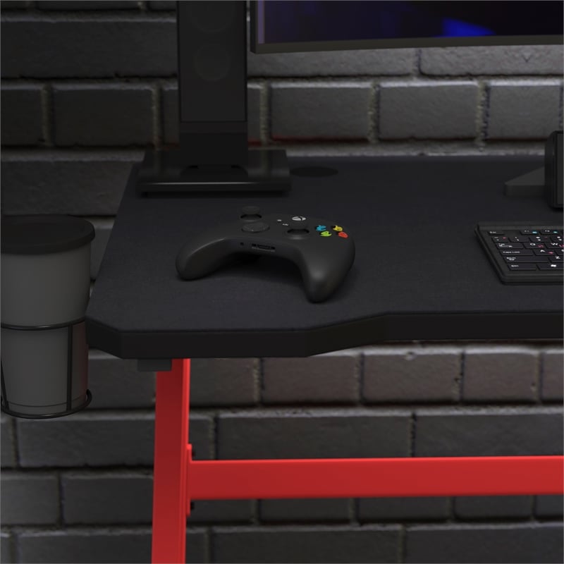 Full Desktop Anti-Slip Rubber Mouse Pad with Micro Weave Surface in Black