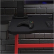 Full Desktop Anti-Slip Rubber Mouse Pad with Micro Weave Surface in Black