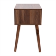 Mid-Century Modern Nightstand with Soft Close Storage Drawer - Dark Walnut