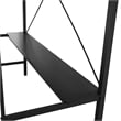 Sturdy Metal Loft Bed Frame in Black with Desk and Safety Rails - Twin