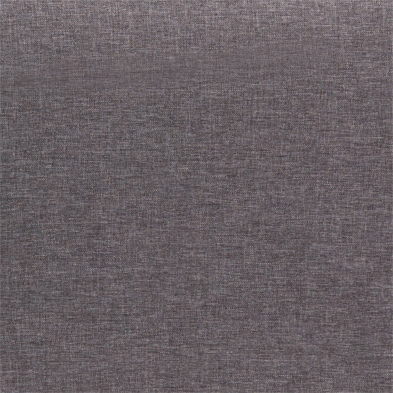 Compact Stone Gray Faux Linen Upholstered Sofa with Wooden Legs