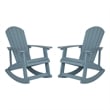 Adirondack Poly Resin Rocking Chairs for Indoor/Outdoor Use in Sea Foam - 2 Pack
