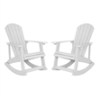 Adirondack Poly Resin Rocking Chairs for Indoor/Outdoor Use in Navy - 2 Pack
