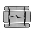 Commercial 6' Rectangular Expanded Mesh Metal Picnic Table with Anchors - Black