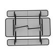 Commercial 6' Rectangular Expanded Mesh Metal Picnic Table with Anchors - Black