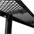 Commercial 6' Rectangular Expanded Mesh Metal Picnic Table with Anchors - Black