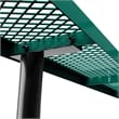 Commercial 6' Rectangular Expanded Mesh Metal Picnic Table with Anchors - Green