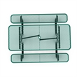 Commercial 6' Rectangular Expanded Mesh Metal Picnic Table with Anchors - Green