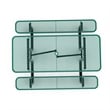 Commercial 6' Rectangular Expanded Mesh Metal Picnic Table with Anchors - Green