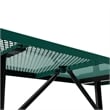 Commercial 6' Rectangular Expanded Mesh Metal Picnic Table with Anchors - Green