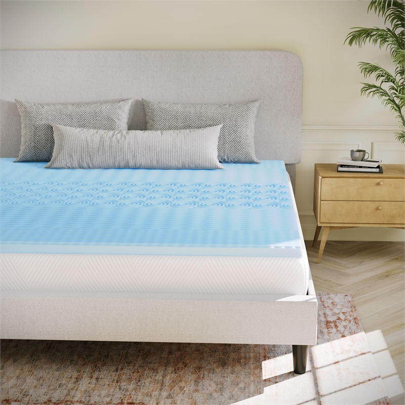 2 Inch Cooling Gel Infused 5-Zone Memory Foam Mattress Topper - Twin