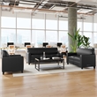 Reception Set in Black with Clean Line Stitched Frame - Hospitality Seating