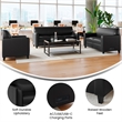Reception Set in Black with Clean Line Stitched Frame - Hospitality Seating