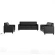 Reception Set in Black with Clean Line Stitched Frame - Hospitality Seating