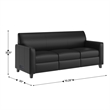 Reception Set in Black with Clean Line Stitched Frame - Hospitality Seating