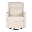 Manual Rocking Recliner Chair with 360 Swivel and Gliding Motion in Cream