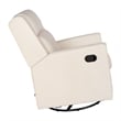 Manual Rocking Recliner Chair with 360 Swivel and Gliding Motion in Cream