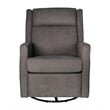 Manual Rocking Recliner Chair with 360 Swivel and Gliding Motion in Dark Gray
