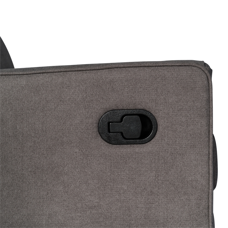 Manual Rocking Recliner Chair with 360 Swivel and Gliding Motion in Dark Gray