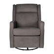 Manual Rocking Recliner Chair with 360 Swivel and Gliding Motion in Dark Gray