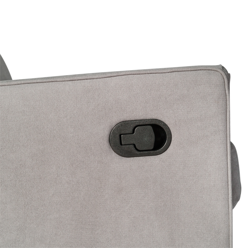 Manual Rocking Recliner Chair with 360 Swivel and Gliding Motion in Light Gray