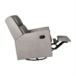 Manual Rocking Recliner Chair with 360 Swivel and Gliding Motion in Light Gray