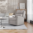 Manual Rocking Recliner Chair with 360 Swivel and Gliding Motion in Light Gray