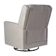 Manual Rocking Recliner Chair with 360 Swivel and Gliding Motion in Light Gray