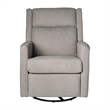 Manual Rocking Recliner Chair with 360 Swivel and Gliding Motion in Light Gray