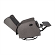 Wingback Manual Rocking Glider Recliner Chair with 360 Swivel in Dark Gray