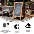 Rustic Brown Wood A-Frame Magnetic Chalkboard Set-Markers Stencils and Magnets