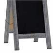 Indoor/Outdoor 40x20 Freestanding Graywash Wood A-Frame Magnetic Chalkboard