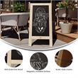 Indoor/Outdoor 40x20 Freestanding Weathered Wood A-Frame Magnetic Chalkboard