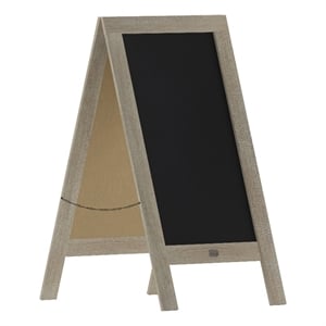 Indoor/Outdoor 40x20 Freestanding Weathered Wood A-Frame Magnetic Chalkboard