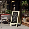 Indoor/Outdoor 40x20 Freestanding Green Wood A-Frame Magnetic Chalkboard