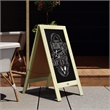 Indoor/Outdoor 40x20 Freestanding Green Wood A-Frame Magnetic Chalkboard