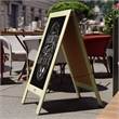 Indoor/Outdoor 40x20 Freestanding Green Wood A-Frame Magnetic Chalkboard
