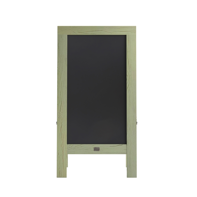 Indoor/Outdoor 40x20 Freestanding Green Wood A-Frame Magnetic Chalkboard