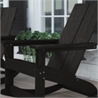 Modern 2-Slat Adirondack Poly Resin Rocking Chair for Indoor/Outdoor Use - Black