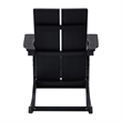Modern 2-Slat Adirondack Poly Resin Rocking Chair for Indoor/Outdoor Use - Black