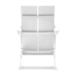 Modern 2-Slat Adirondack Poly Resin Rocking Chair for Indoor/Outdoor Use - White
