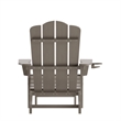 Commercial All-Weather Adirondack Chair with Pullout Ottoman & Cupholder - Brown