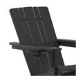 Commercial Grade All-Weather Adirondack Chair with Swiveling Cupholder - Black